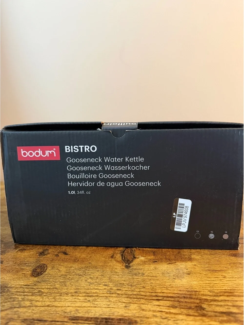 Bodum Bistro Gooseneck Water Kettle 1L Stainless Steel New